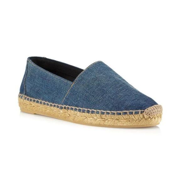 Saint Laurent Men's Espadrille YSL Denim Logo Espadrilles - NIB - Picture 2 of 4